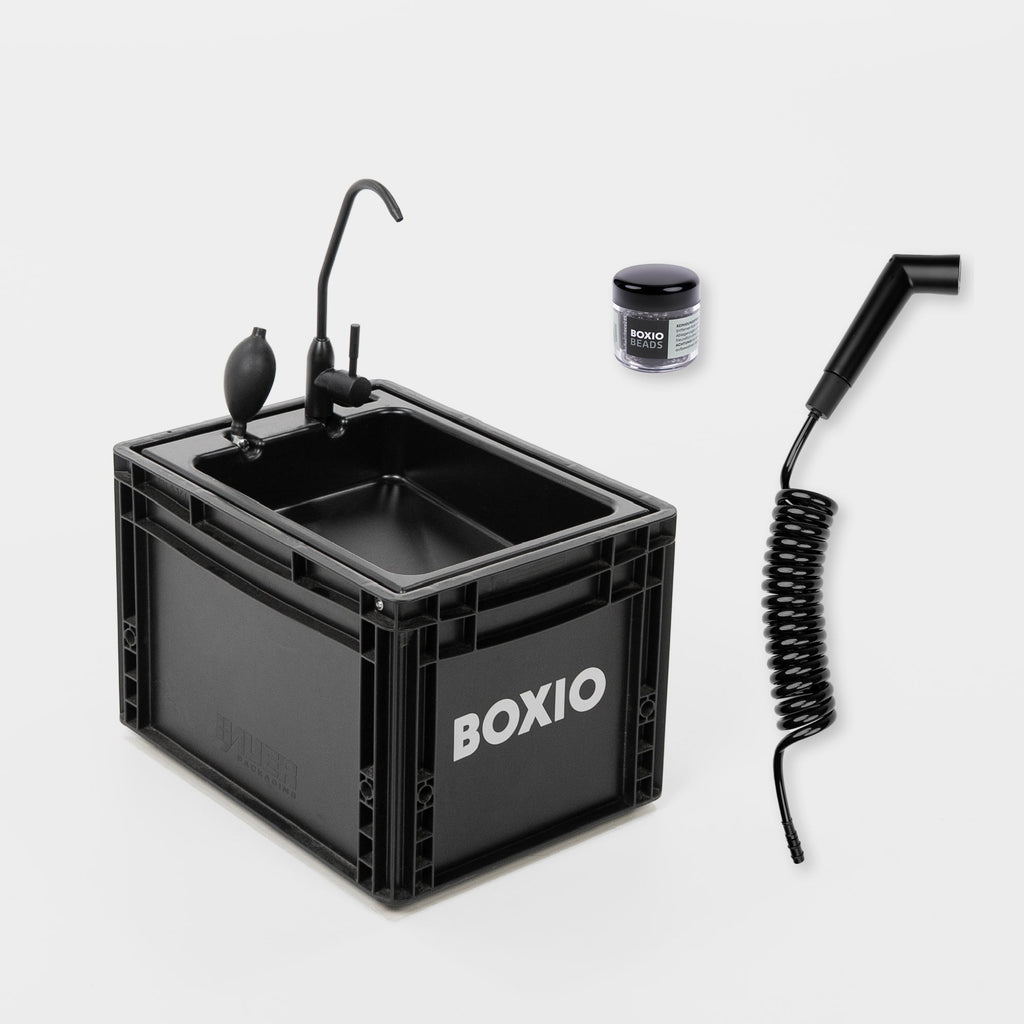 BOXIO WASH PLUS Waschbecken mit Campingdusche