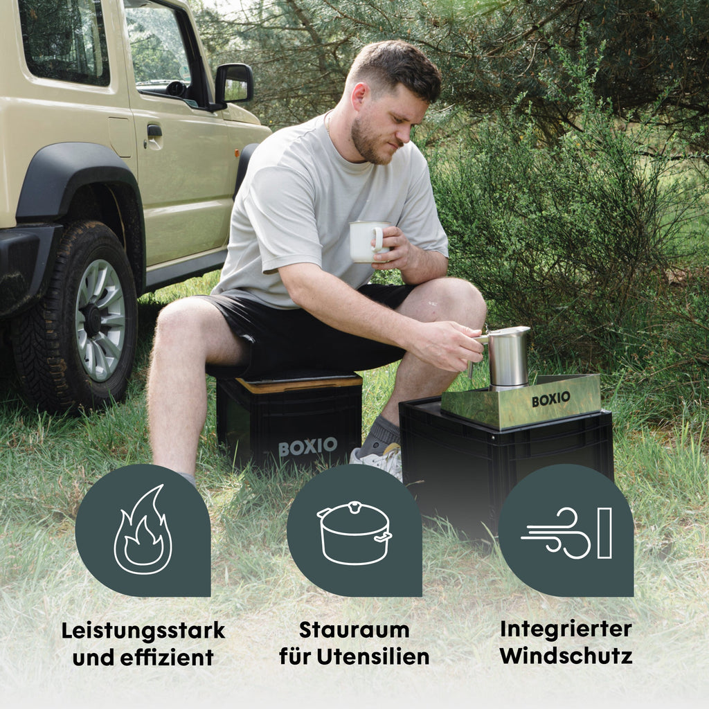 BOXIO COOK PLUS Gaskocher mit Topfset