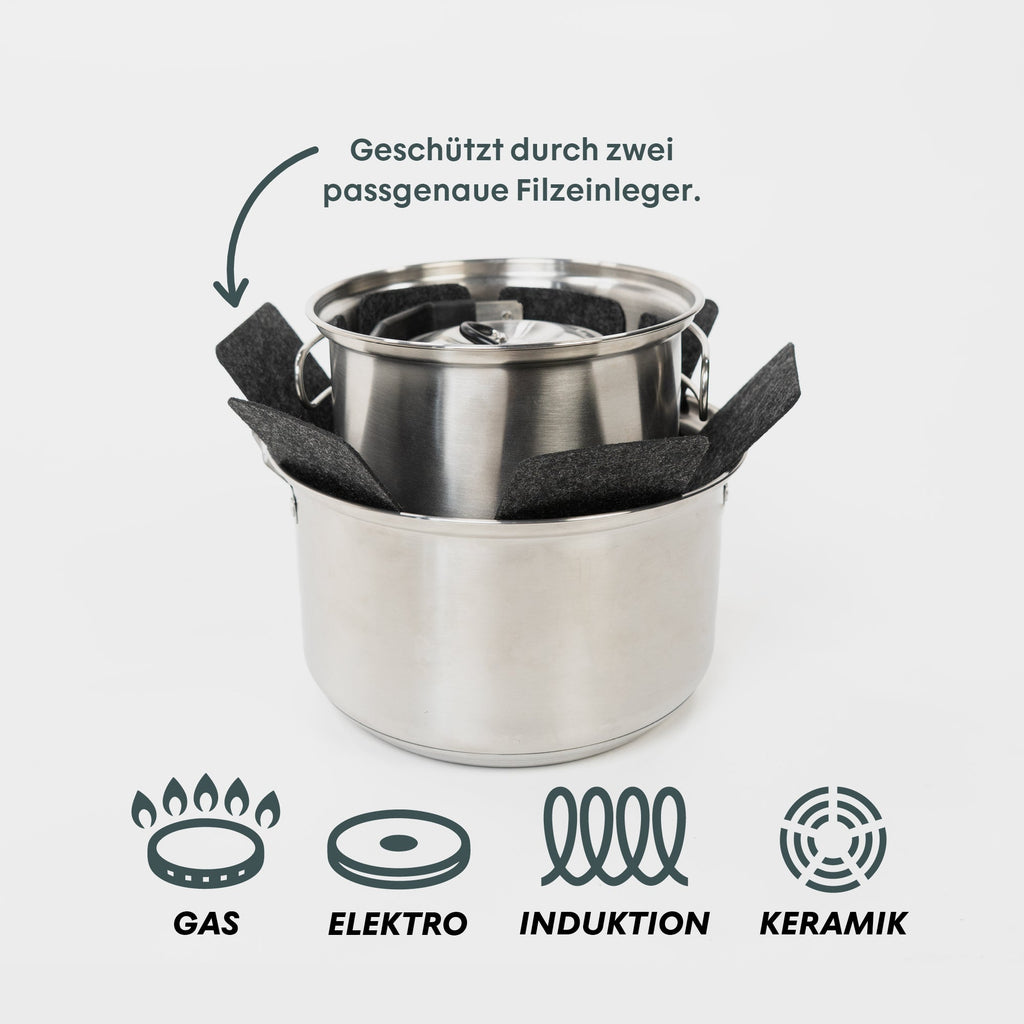 BOXIO COOK PLUS Gaskocher mit Topfset