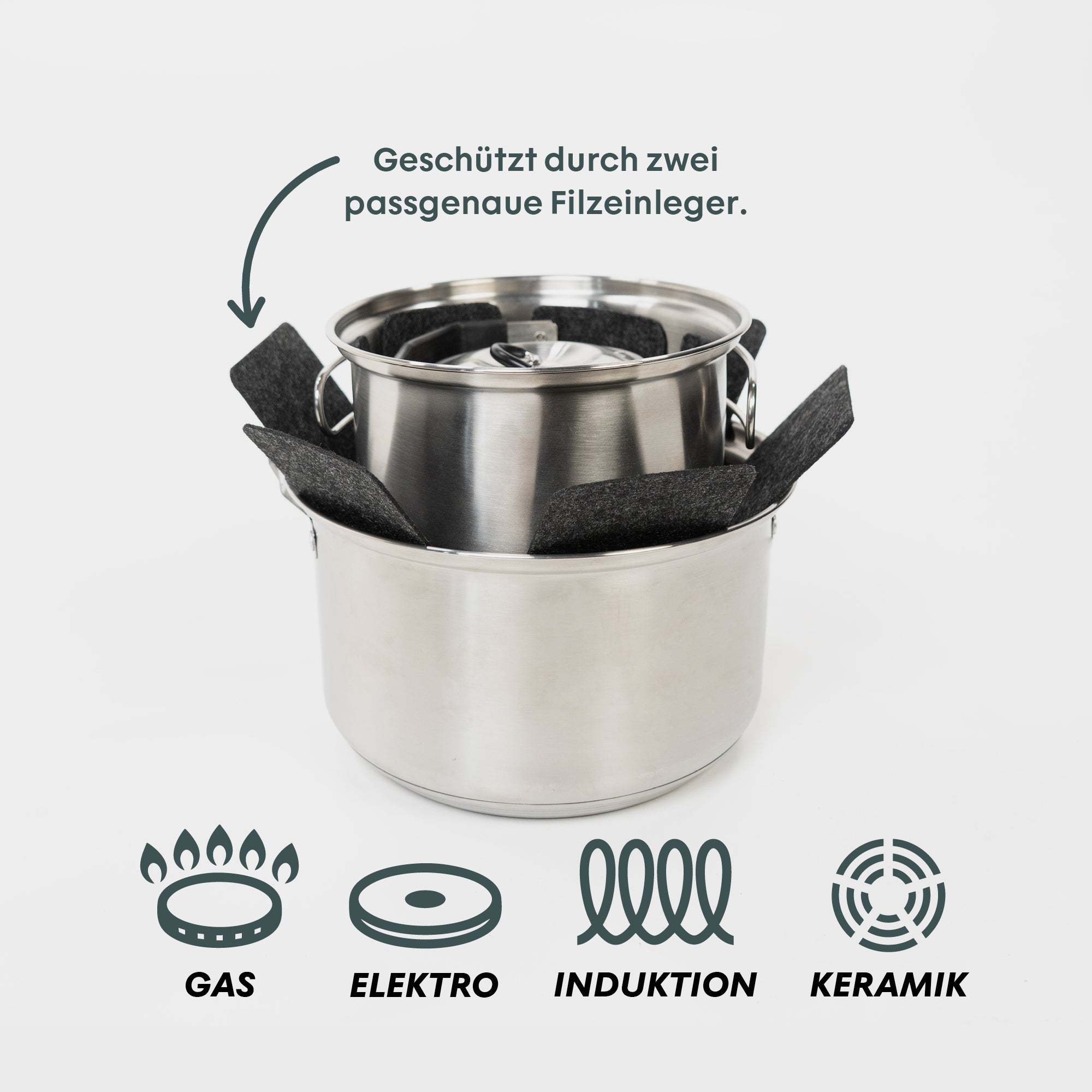 BOXIO COOK PLUS Gaskocher mit Topfset