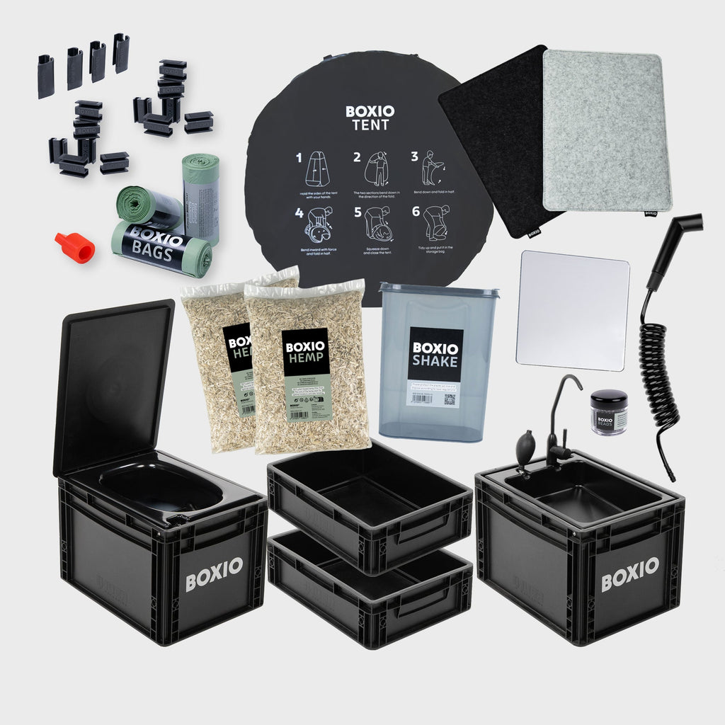 BOXIO SANITARY PLUS • Mobiles Badezimmer mit TENT