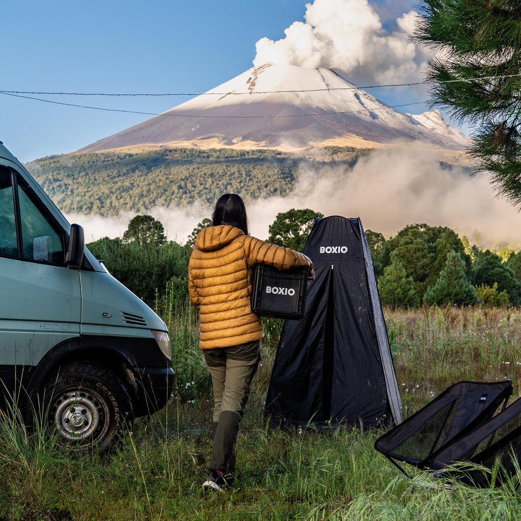BOXIO SANITARY PLUS • Mobiles Badezimmer mit TENT