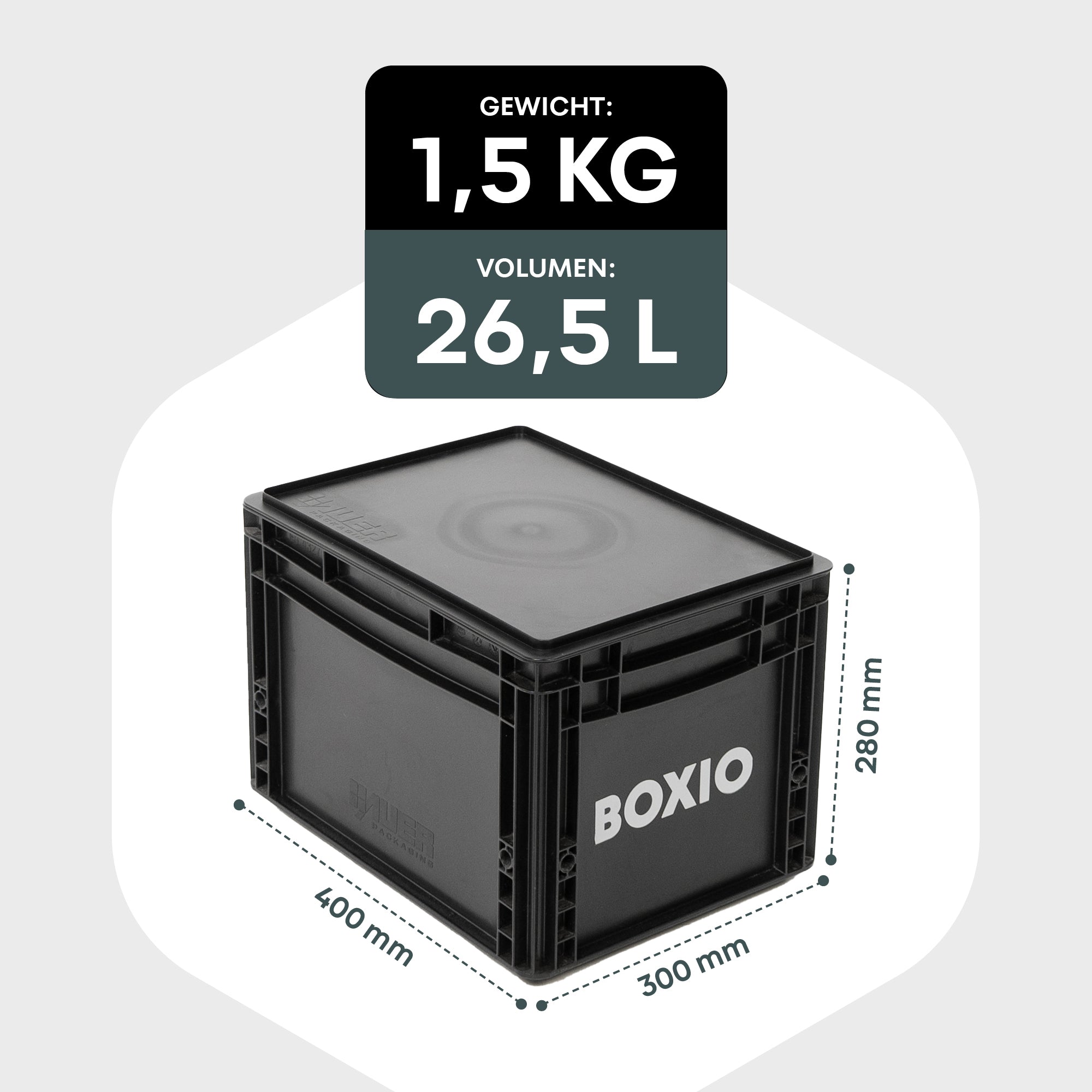 BOXIO SOLO Eurobox mit Deckel
