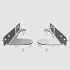 Befestigung eines DIY Do it yourself Eigenbau Heckauszug im VW T5 T6 T6.1 anhand der Pachamama Vans Montagewinkel aus rostfreiem Edeltahl